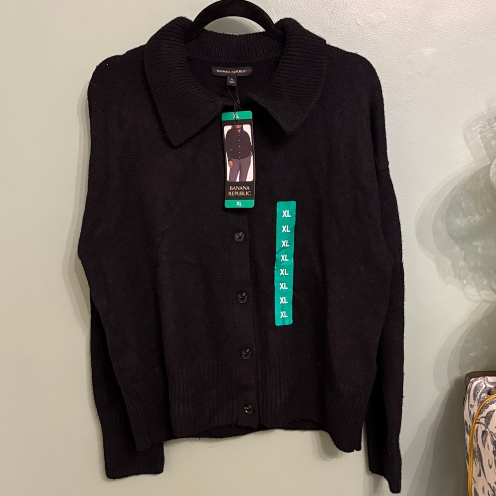 Banana Republic Women's Black Cardigan Sweater